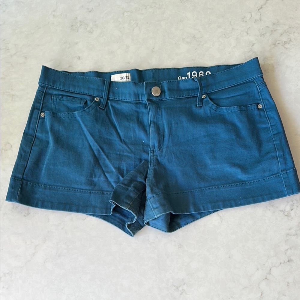Gap Women's Blue Cotton Shorts Size 10